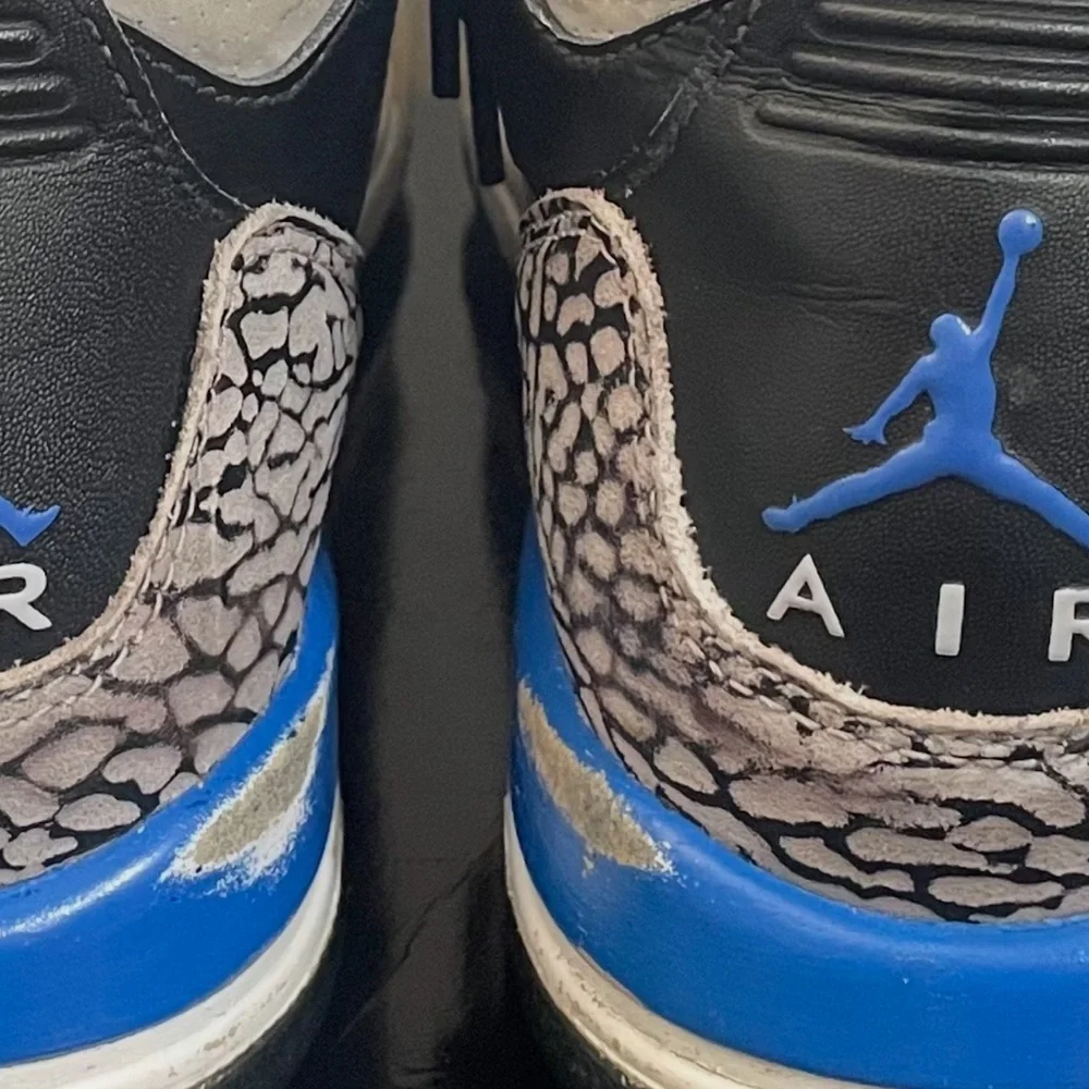 Size 7 - Air Jordan 3 Retro Sport Blue Youth - Picture 7 of 8